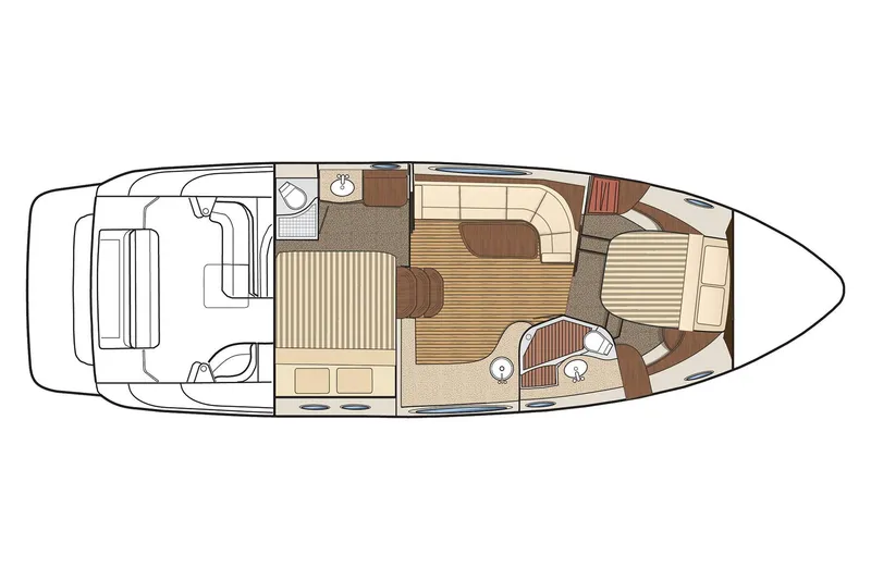 Slide: The Image of Manufacturer Provided Image: 2017 Regal 46 Sport Coupe yacht floor plan, top view layout. - 27