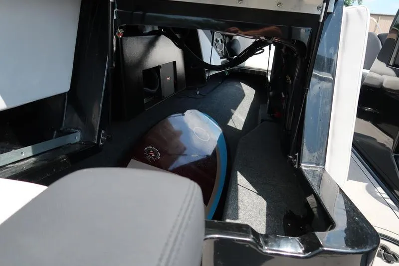 Slide: The Image of 2019 MasterCraft XT22 dashboard display with speedometer and rearview camera. - 40