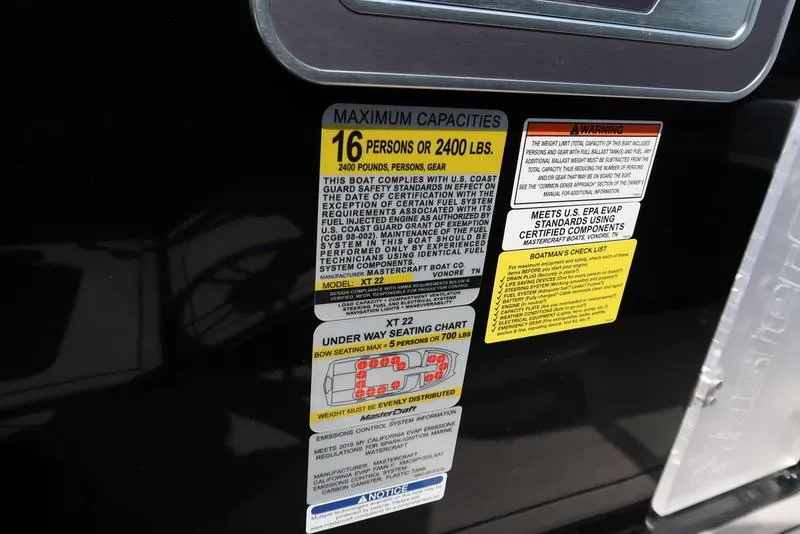 Slide: The Image of 2019 MasterCraft XT22 dashboard with touchscreen controls and navigation system. - 43