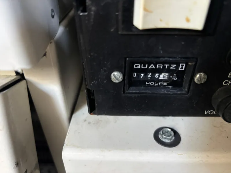 Slide: The Image of Hour meter showing 7266.1 hours on 2000 Cruisers Yachts 3870 Express. - 65