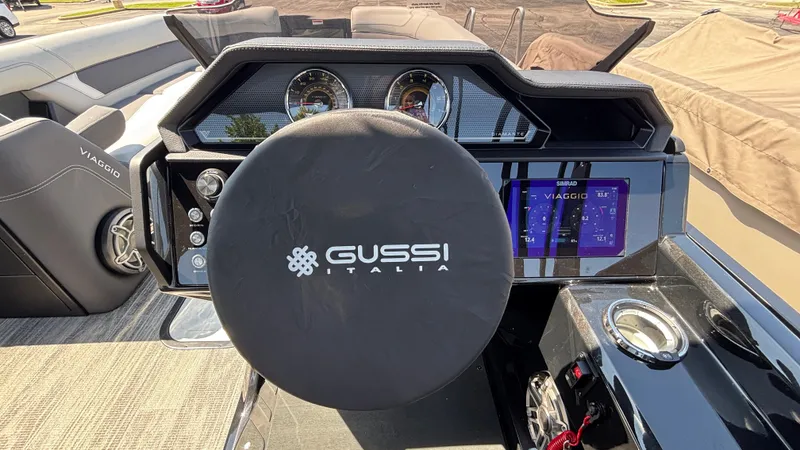 Slide: The Image of Viaggio Diamante D26U 2025 dashboard with Gussi Italia steering wheel and digital display. - 15