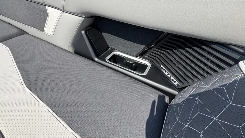 Slide: The Image of Interior of 2025 Viaggio Diamante D26U with modern seat design and branding. - 27