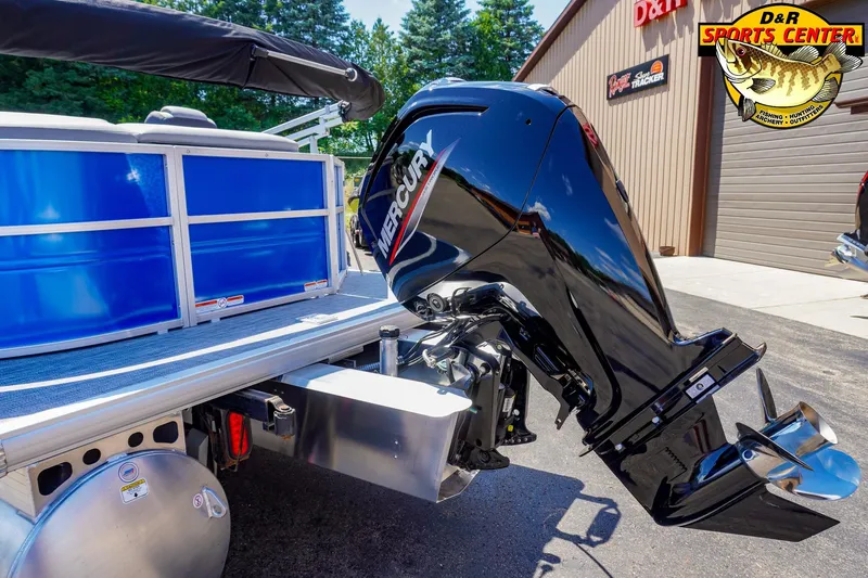 Slide: The Image of 2026 Sun Tracker Party Barge 20 DLX with Mercury outboard motor at D&R Sports Center. - 8