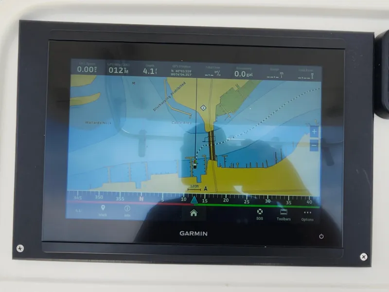 Slide: The Image of Garmin navigation display on 2008 Robalo R300 Center Console boat. - 23
