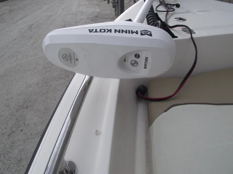 Slide: The Image of Minn Kota Riptide trolling motor on 2016 Key West 1720 Center Console boat. - 7
