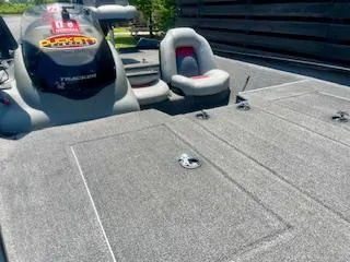 Slide: The Image of 2017 Tracker Pro Team 195 TXW fishing boat with spacious deck and seating. - 7