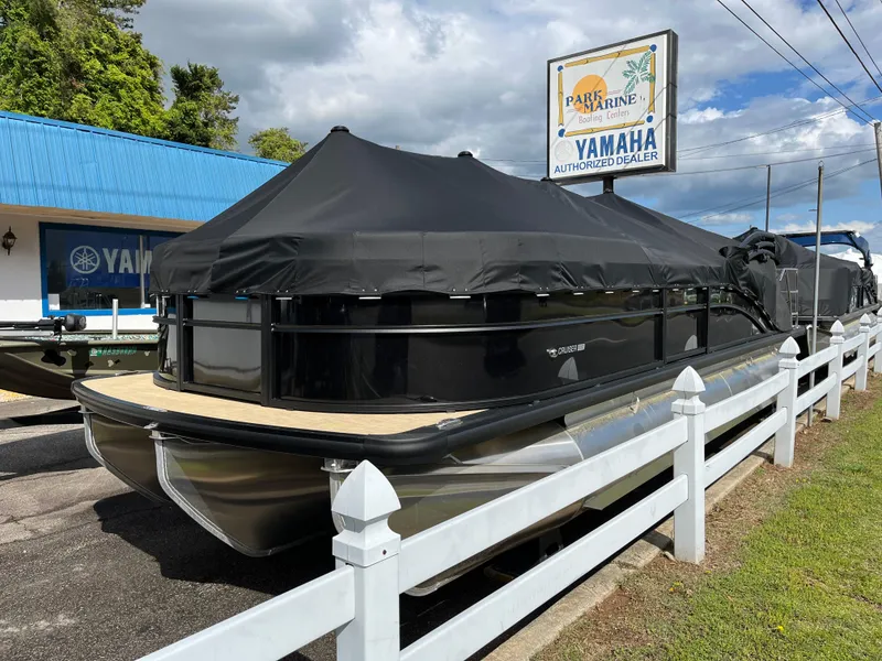 The Image of 2025 Harris Cruiser 230 pontoon boat covered at Yamaha dealer, Park Marine Boating Center. - 0