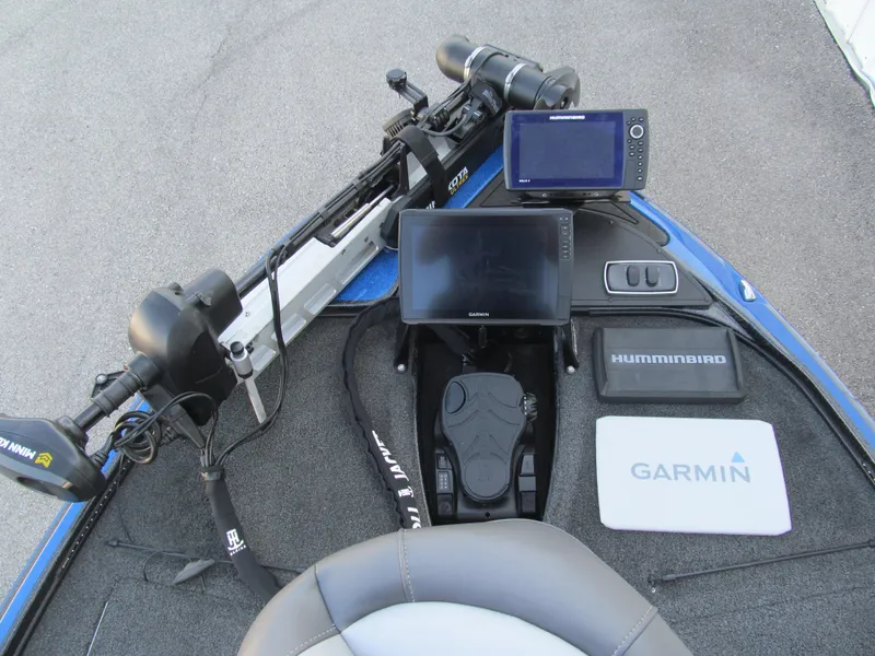 Slide: The Image of Nitro Z18 Pro 2021 boat dashboard with Garmin and Humminbird electronics. - 10