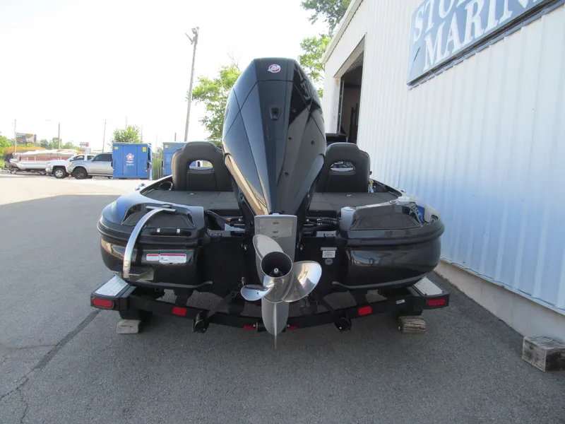 Slide: The Image of 2021 Nitro Z18 Pro boat on trailer outside a marine shop. - 4
