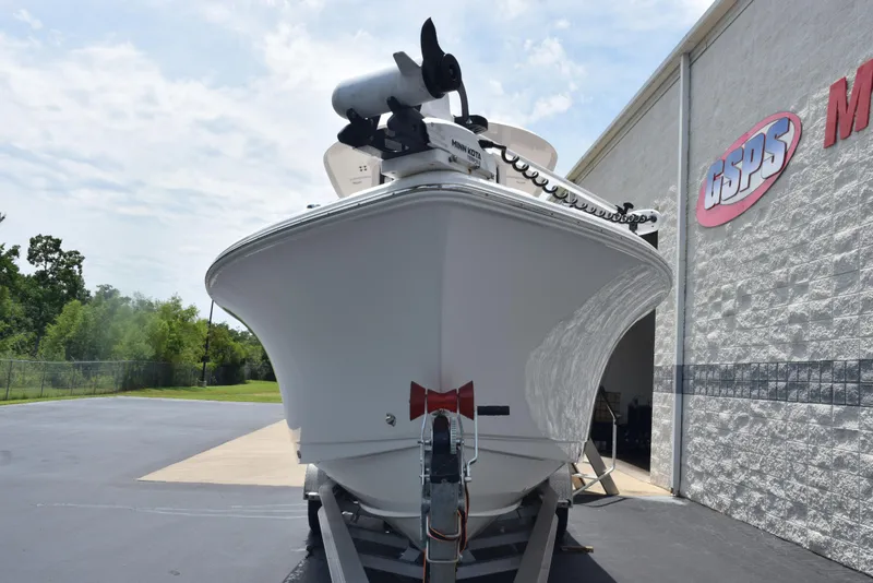 Slide: The Image of 2021 Sea Hunt Ultra 255 SE boat on trailer outside dealership. - 3