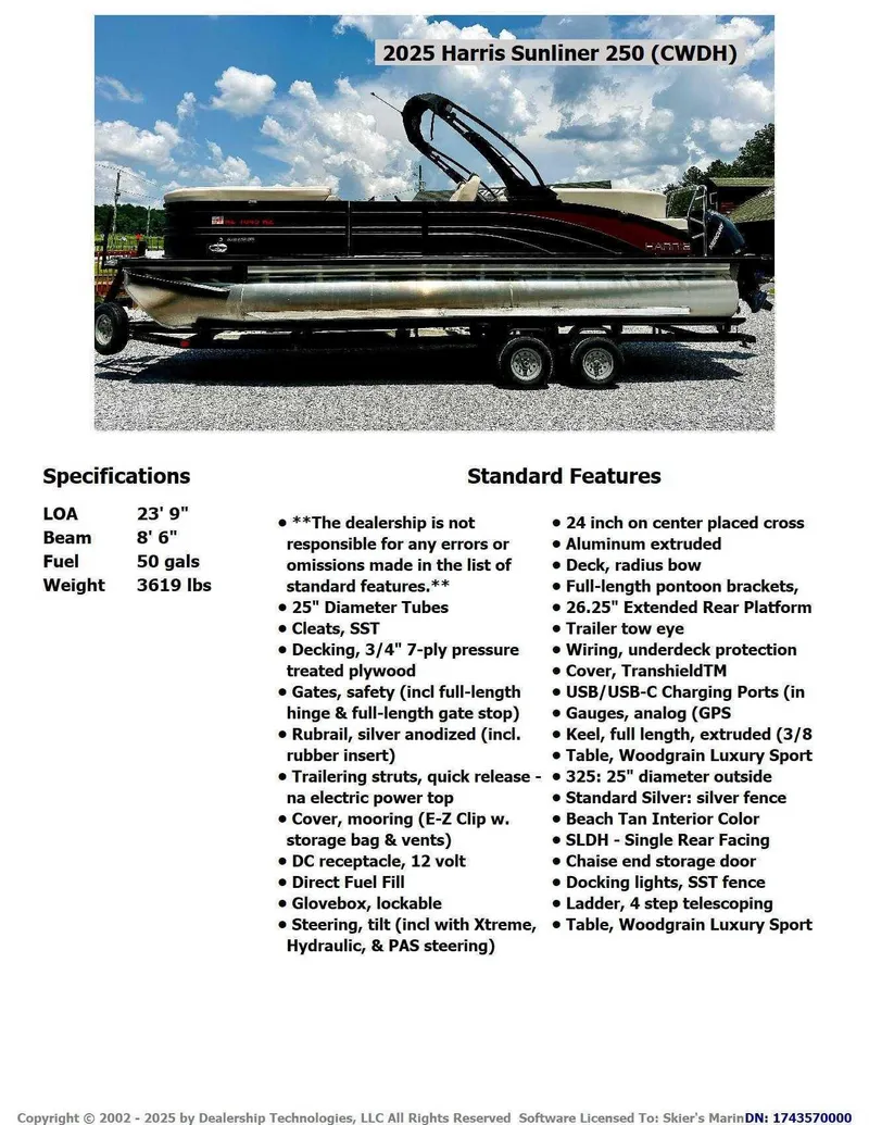 Slide: The Image of Harris Sunliner 250 (CWDH) 2025 - 2