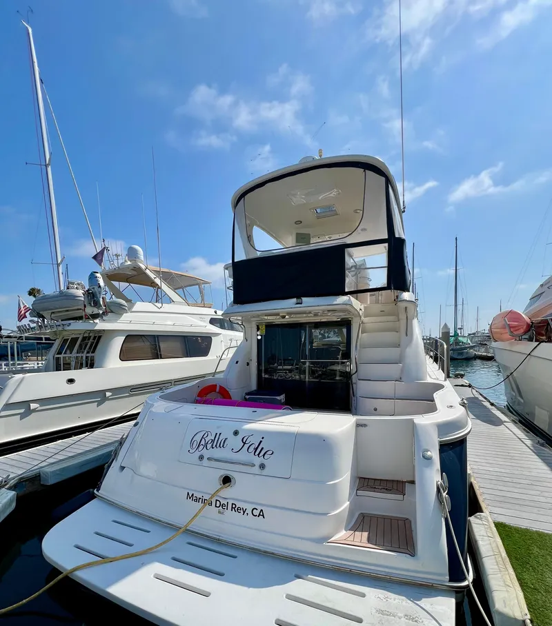 Slide: The Image of 2002 Sea Ray 560 Sedan Bridge yacht docked at Marina Del Rey, California. - 8