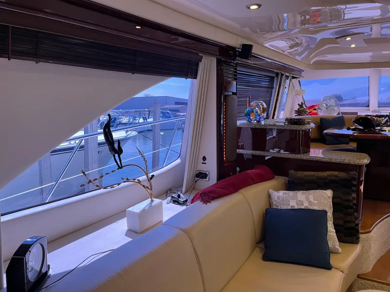 Slide: The Image of Luxurious interior of a 2008 Sea Ray 58 Sedan yacht with elegant decor and comfortable seating. - 35