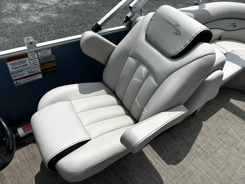 Slide: The Image of Luxurious seating on 2019 Bennington SSRX Pontoon 22, featuring plush, ergonomic design. - 14