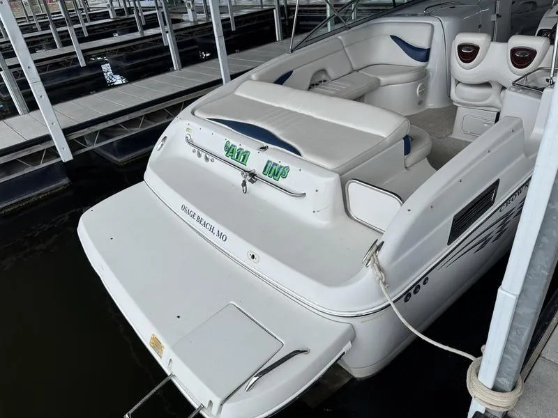 Slide: The Image of 2006 Crownline 290 BR boat docked at Osage Beach, MO marina. - 5