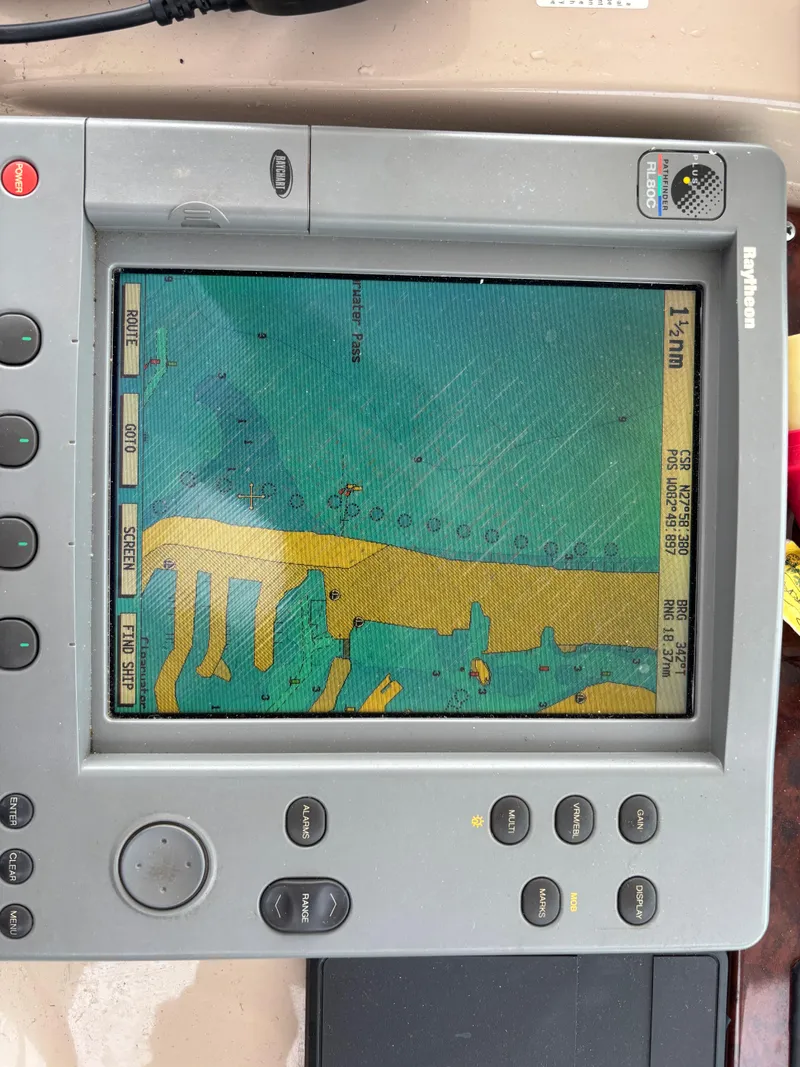 Slide: The Image of Boat navigation system display on a 2004 Riviera 4000 yacht. - 26