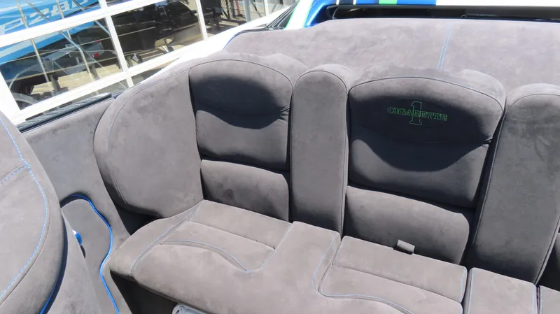 Slide: The Image of Gray seating in a 2005 Cigarette 39' Top Gun Unlimited boat. - 15