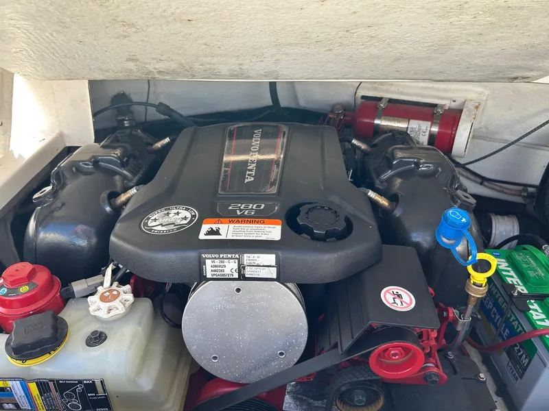 Slide: The Image of Engine compartment of a 2016 Regal 2250 Cuddy boat with Volvo Penta 260 V6 engine. - 7