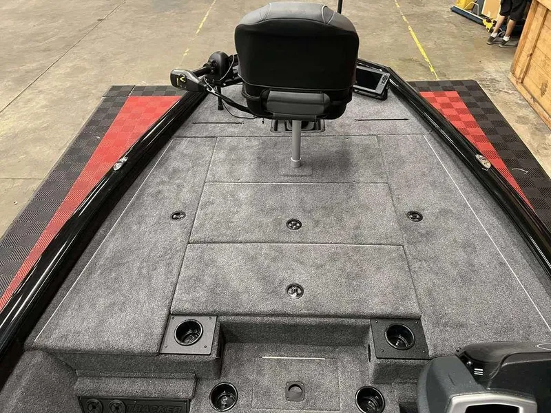 Slide: The Image of 2026 Tracker Pro Team™ 195 Tournament Edition boat interior with seating and storage compartments. - 4