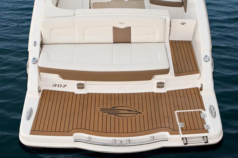 Slide: The Image of Manufacturer Provided Image: 2015 Chaparral 307 SSX boat stern with teak swim platform. - 54