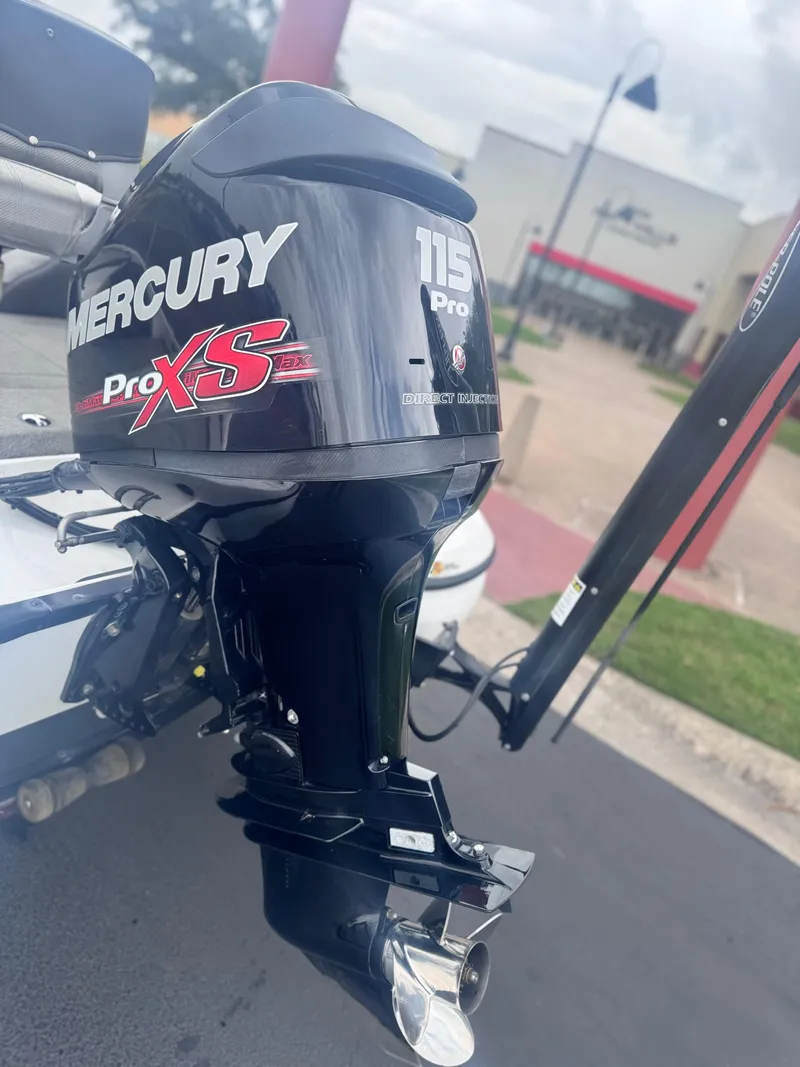 Slide: The Image of Mercury Pro XS 115 outboard motor on a 2015 Nitro Z6 SC boat. - 16