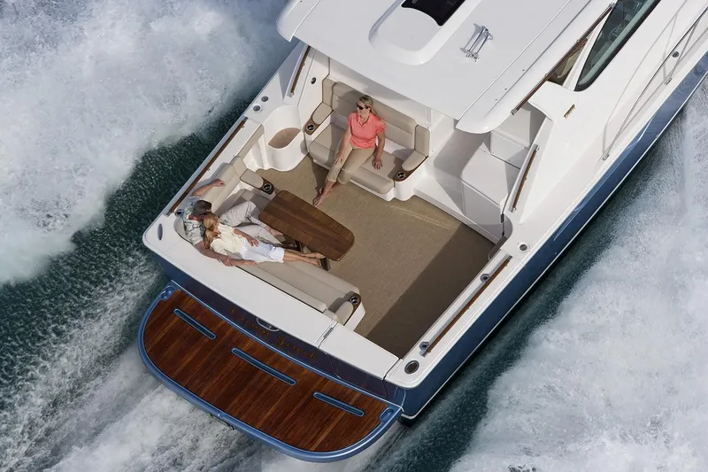 Slide: The Image of Manufacturer Provided Image: 2022 Tiara Yachts 39 Open cruising with passengers on deck. - 3
