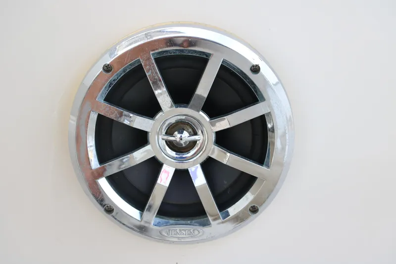Slide: The Image of Chrome speaker on 2015 Stingray 192 SC boat. - 39