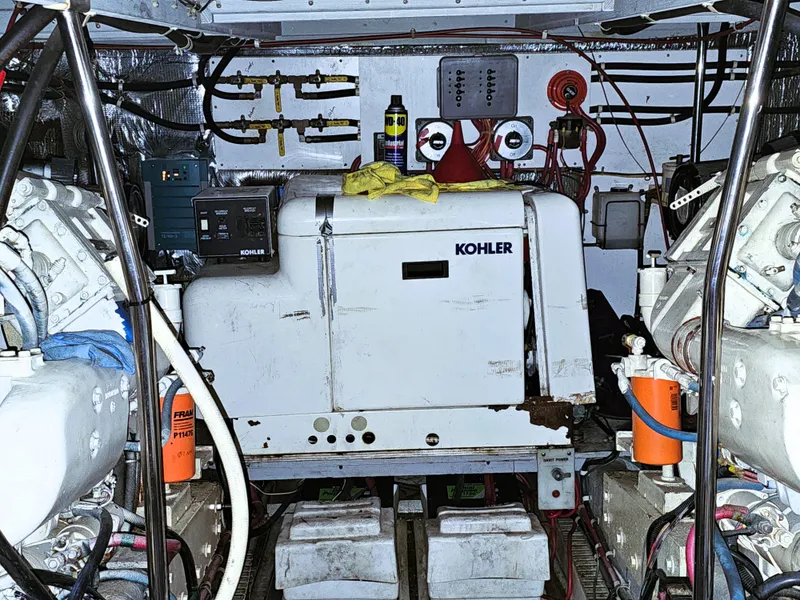 Slide: The Image of Engine room of a 1995 Silverton 46 yacht with Kohler generator. - 30