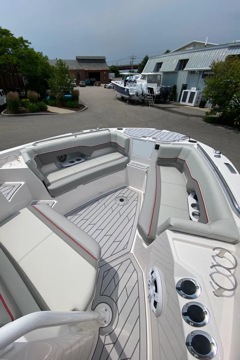 Slide: The Image of Luxurious 2025 Solara S-250 CW boat interior with spacious seating and modern design. - 17