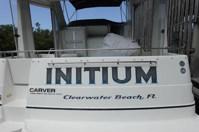Slide: The Image of 2004 Carver 396 Aft Cabin MY yacht named Initium, docked at Clearwater Beach, FL. - 11