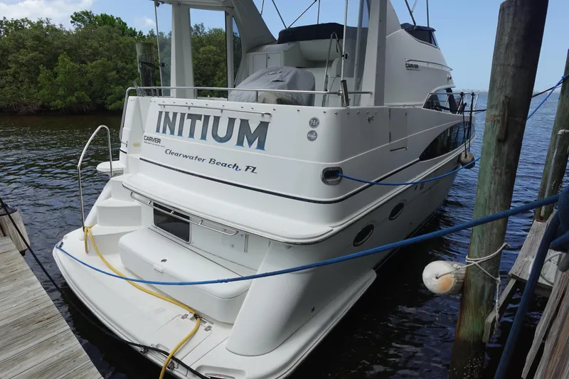 Slide: The Image of 2004 Carver 396 Aft Cabin MY docked at Clearwater Beach, Florida. - 3