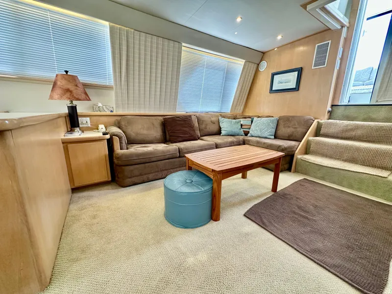 Slide: The Image of Laundry area in 1995 Carver 440 Aft Cabin Motor Yacht with washer and dryer. - 30