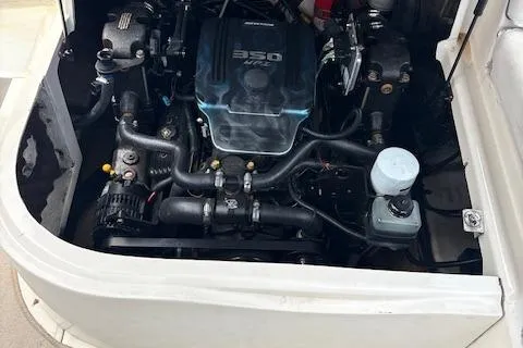 Slide: The Image of Engine compartment of a 2006 Sea Ray 240SD Bowrider boat. - 11