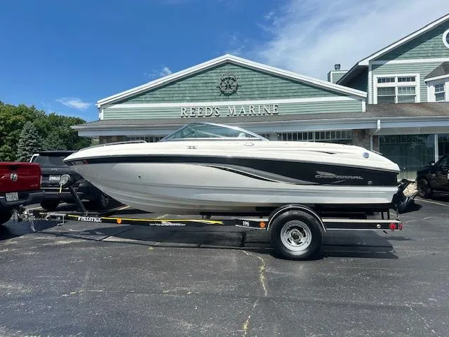 Slide: The Image of 2002 Chaparral 196 SSi boat on trailer at Reed's Marine dealership. - 1