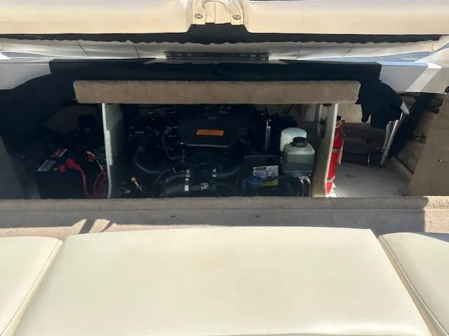 Slide: The Image of Engine compartment of a 2002 Chaparral 196 SSi boat, showing internal components. - 22