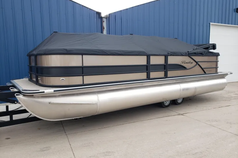 Slide: The Image of 2025 Bentley Pontoons Legacy 243 Cruise floor plan with spacious seating layout. - 20