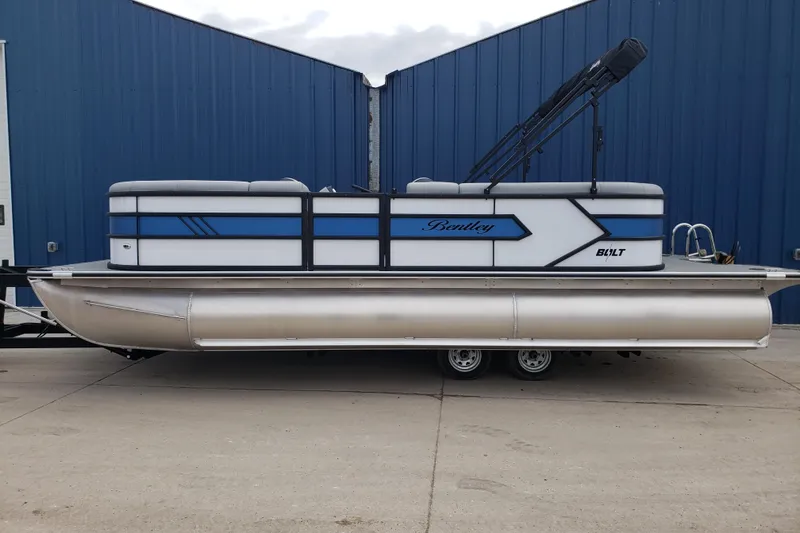 Slide: The Image of 2026 Bentley Pontoons 223 Bolt floor plan, showcasing spacious seating and layout design. - 19