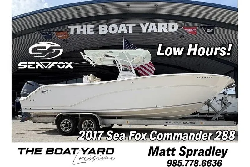 The Image of 2018 Sea Fox 288 Commander boat at The Boat Yard, low hours, contact Matt Spradley. - 0