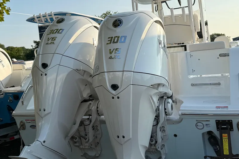 Slide: The Image of 2026 Sea Hunt Gamefish 28 with dual Yamaha 300 V6 outboard engines. - 7
