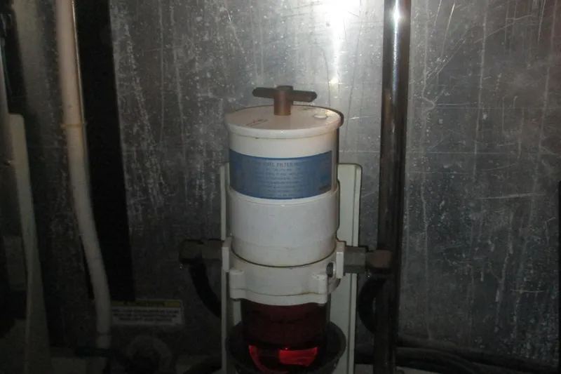 Slide: The Image of Fuel filter system in 2006 Carver 466 Motor Yacht engine room. - 64