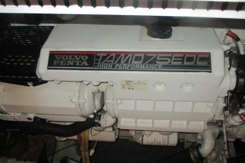 Slide: The Image of Volvo Penta TAMD75EDC engine in 2006 Carver 466 Motor Yacht, high-performance marine engine. - 59