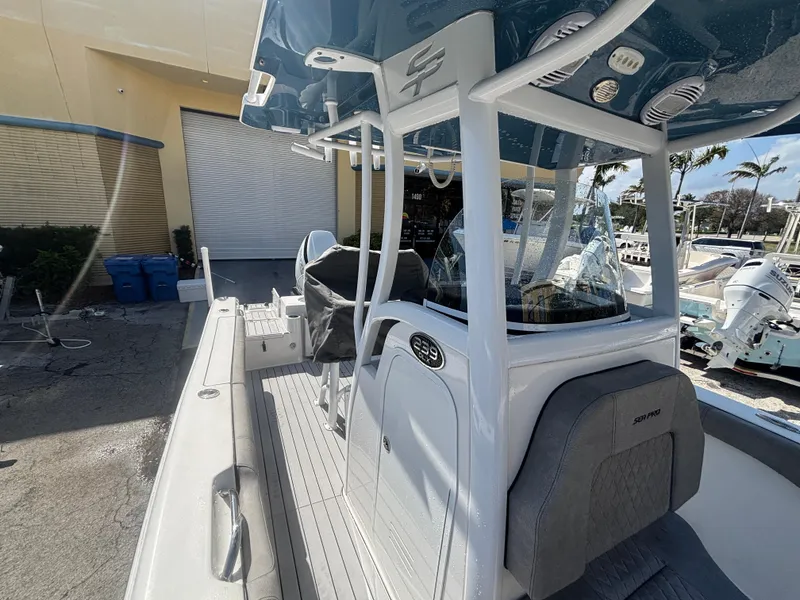 Slide: The Image of 2022 Sea Pro 239 Center Console boat with sleek design and modern features. - 10