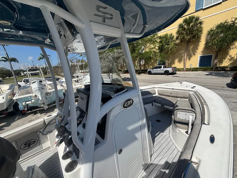 Slide: The Image of 2022 Sea Pro 239 Center Console boat with spacious deck and modern design. - 11