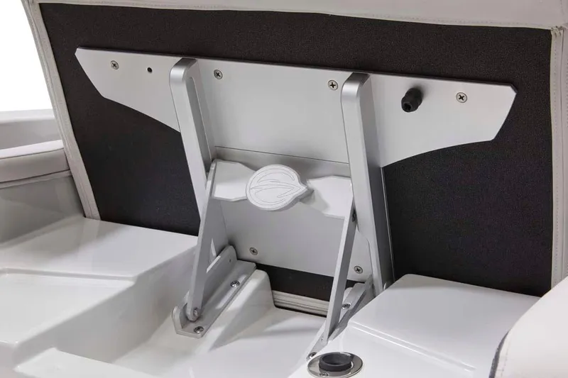 Slide: The Image of 2025 Crownline 240 SS boat seat hinge detail, showcasing sleek design and craftsmanship. - 9