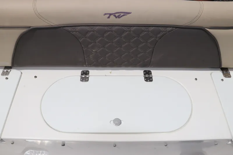Slide: The Image of 2022 Tidewater 232 SS boat seat with quilted backrest and storage compartment. - 9