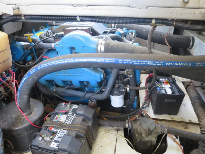 Slide: The Image of Engine compartment of a 1998 Monticello River Yacht Houseboat. - 30