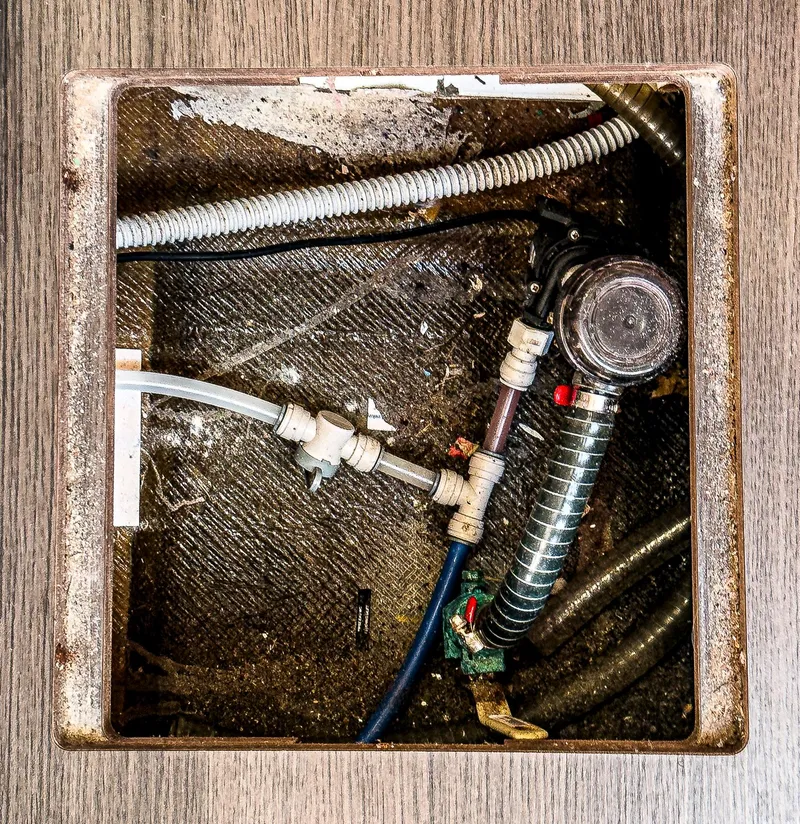 Slide: The Image of Control panel of a 2017 Lagoon 42 yacht with various switches and displays. - 34