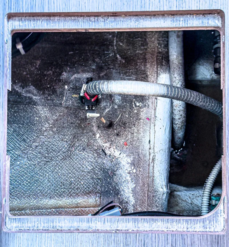 Slide: The Image of Victron Energy inverter installation on 2017 Lagoon 42 yacht, showcasing wiring and setup. - 37