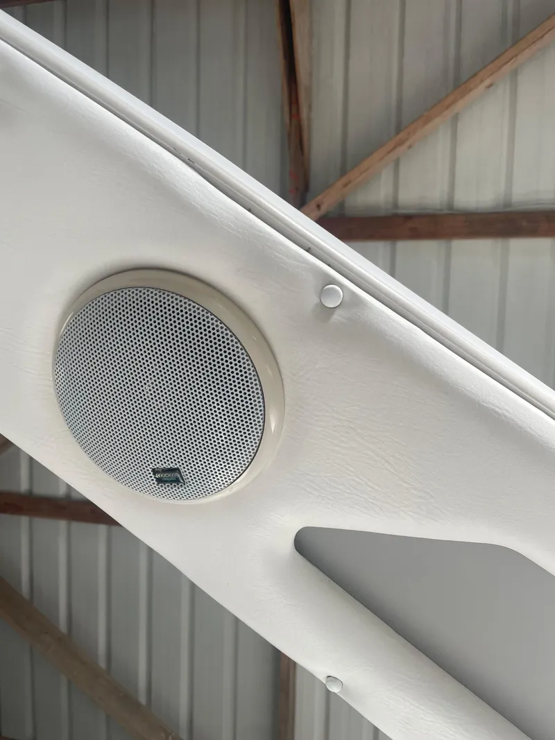 Slide: The Image of Speaker installed on a 1988 Bayliner 4588 yacht interior. - 30