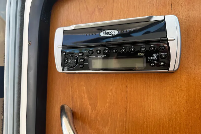 Slide: The Image of Clarion marine stereo on 2005 Tiara Yachts 3800 Open. - 9
